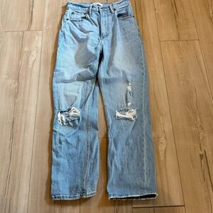 Abercrombie Ankle Straight Ultra High Rise Jeans
